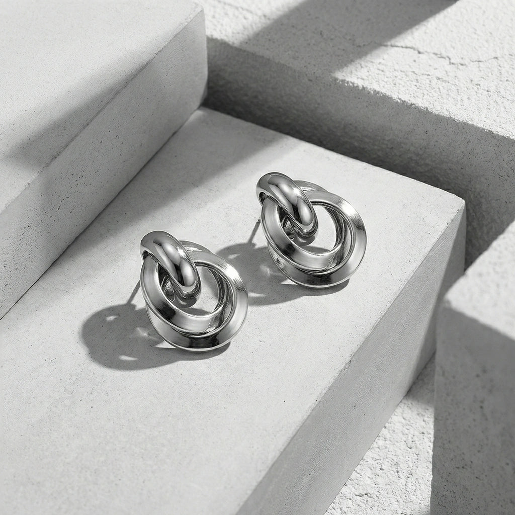 Stud Earrings - Interlock