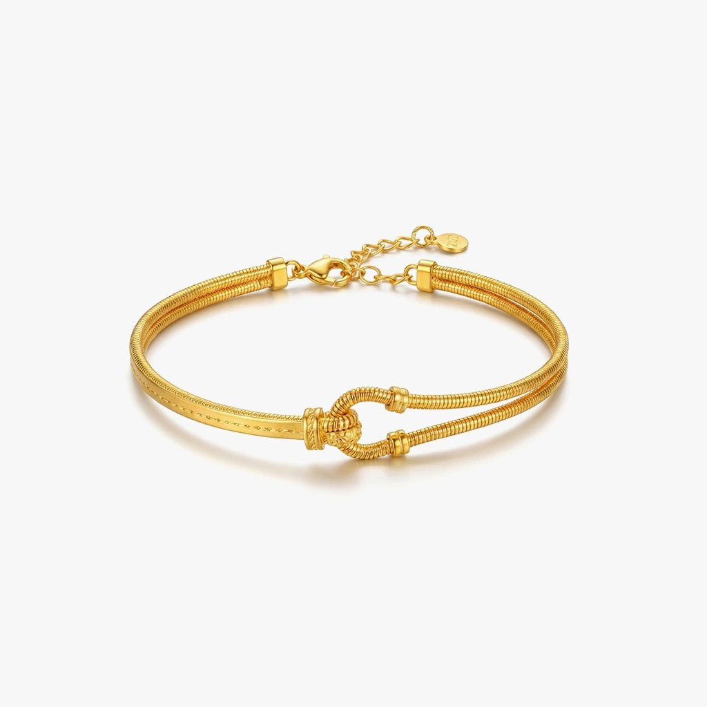 Chain Bracelet - Knot by Elysia , ultra-light pure titanium for all-day comfort, shower-safe and sweat-proof.