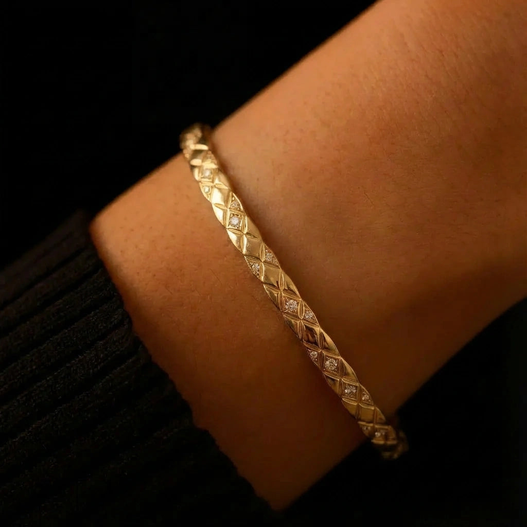 Bangle Bracelet - Lattice