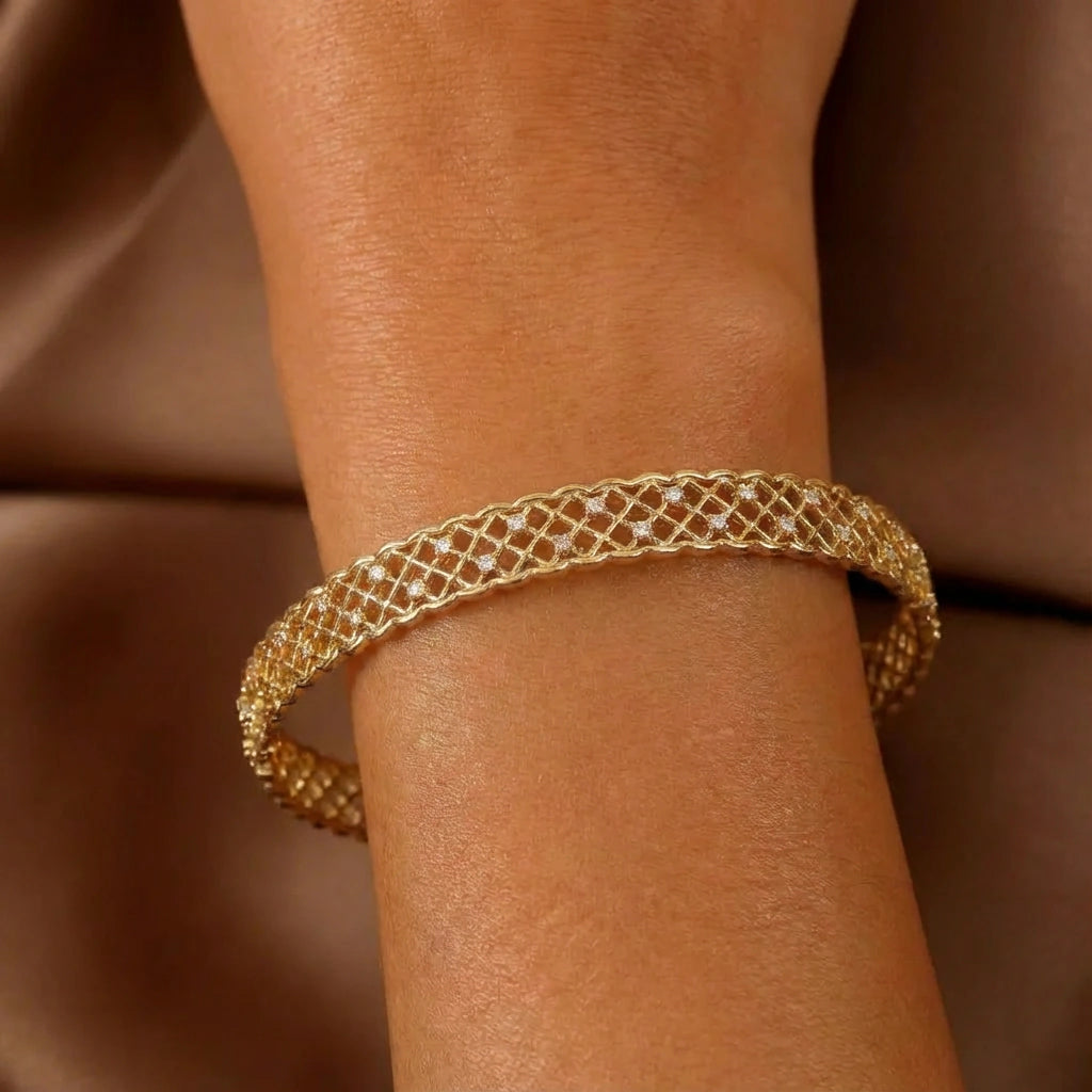 Bangle Bracelet - Lattice Glow