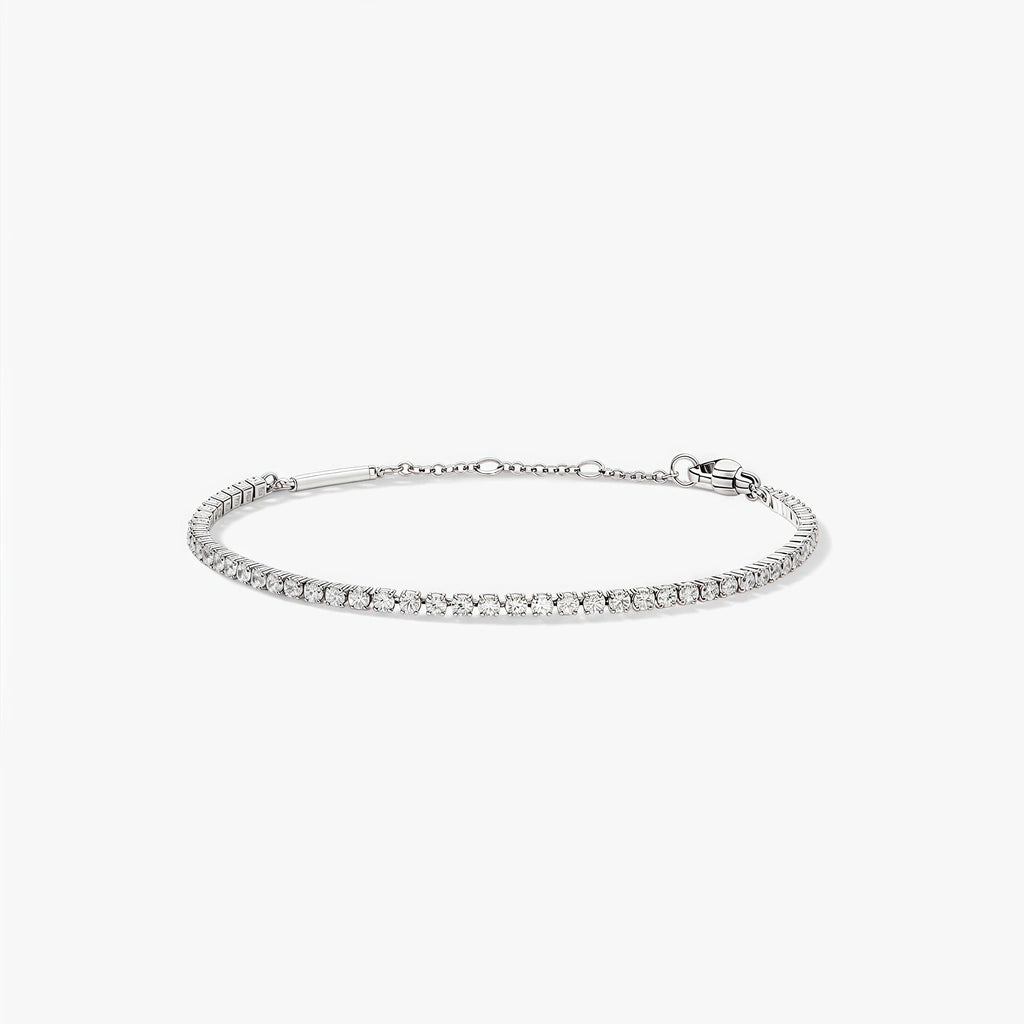 Tennis Bracelet - Lina by Elysia , ultra-light pure titanium for all-day comfort, shower-safe and sweat-proof.