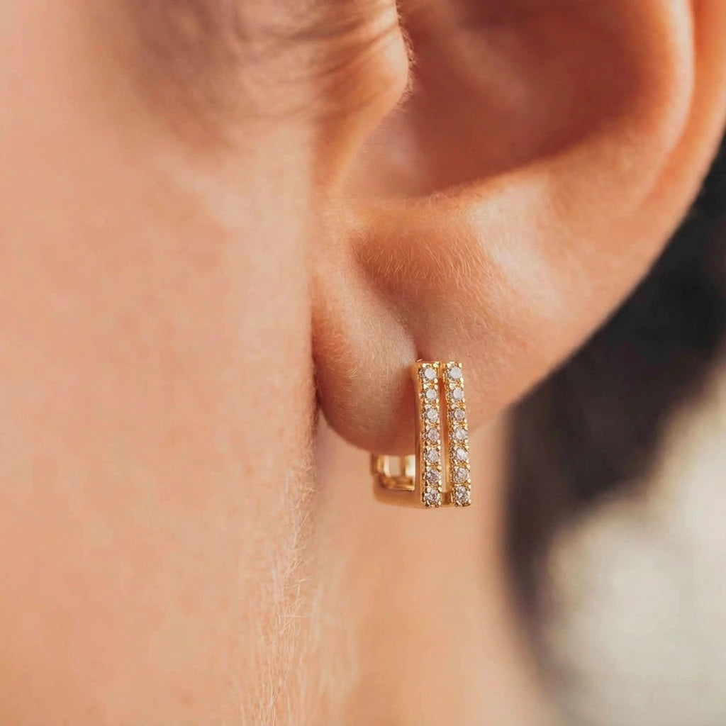 Hoop Earrings - Lucent by Elysia , ultra-light pure titanium for all-day comfort, shower-safe and sweat-proof.