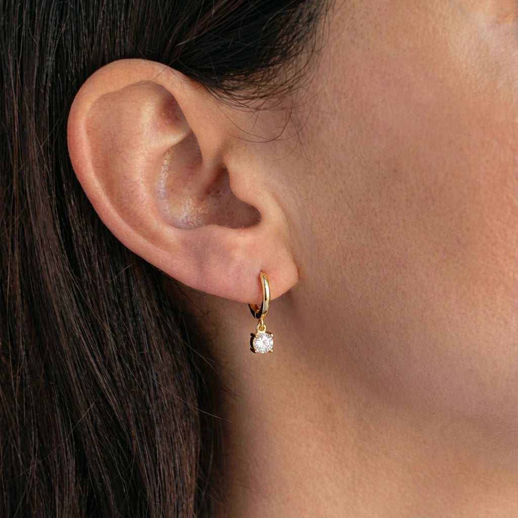 Hoop Earrings - Lunella by Elysia , ultra-light pure titanium for all-day comfort, shower-safe and sweat-proof.