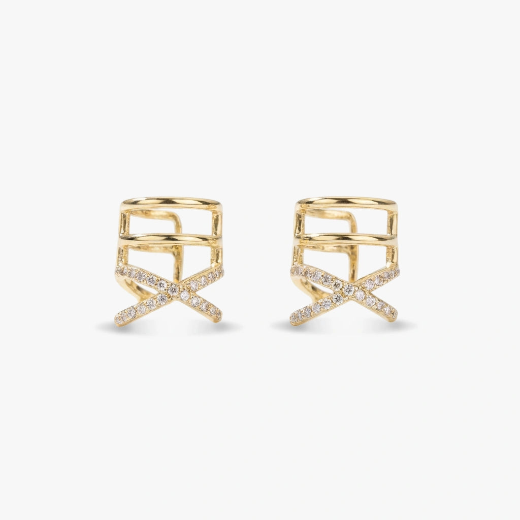 Ear Cuffs - Nexus by Elysia , ultra-light pure titanium for all-day comfort, shower-safe and sweat-proof.