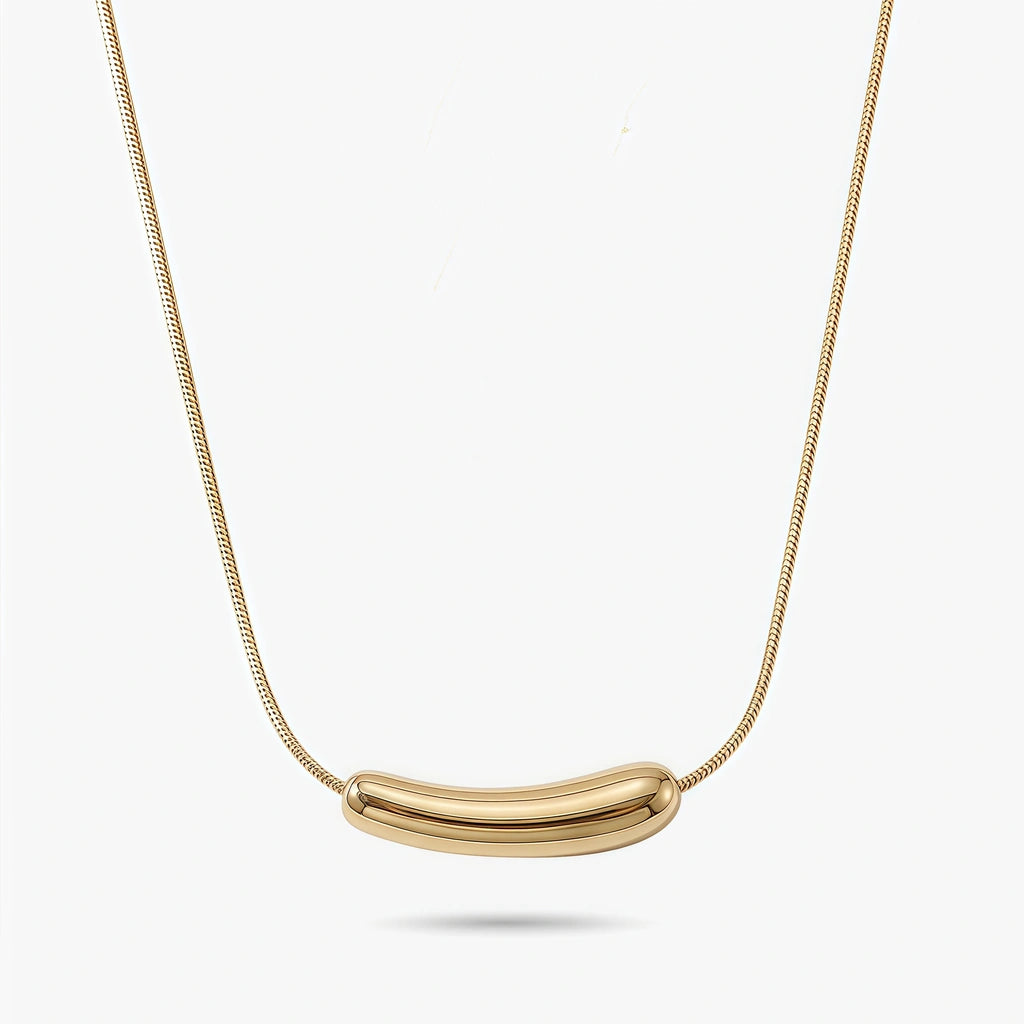 Station Necklace - Orbit by Elysia , ultra-light pure titanium for all-day comfort, shower-safe and sweat-proof.