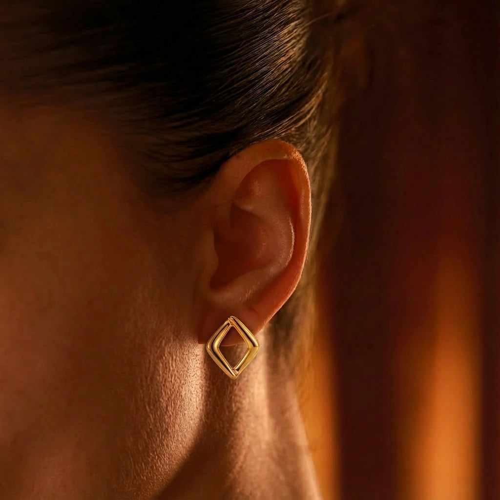 Drop Earrings - Prism by Elysia , ultra-light pure titanium for all-day comfort, shower-safe and sweat-proof.