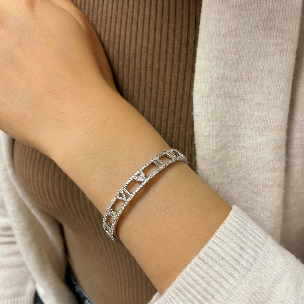 Bangle Bracelet - Roma Halo