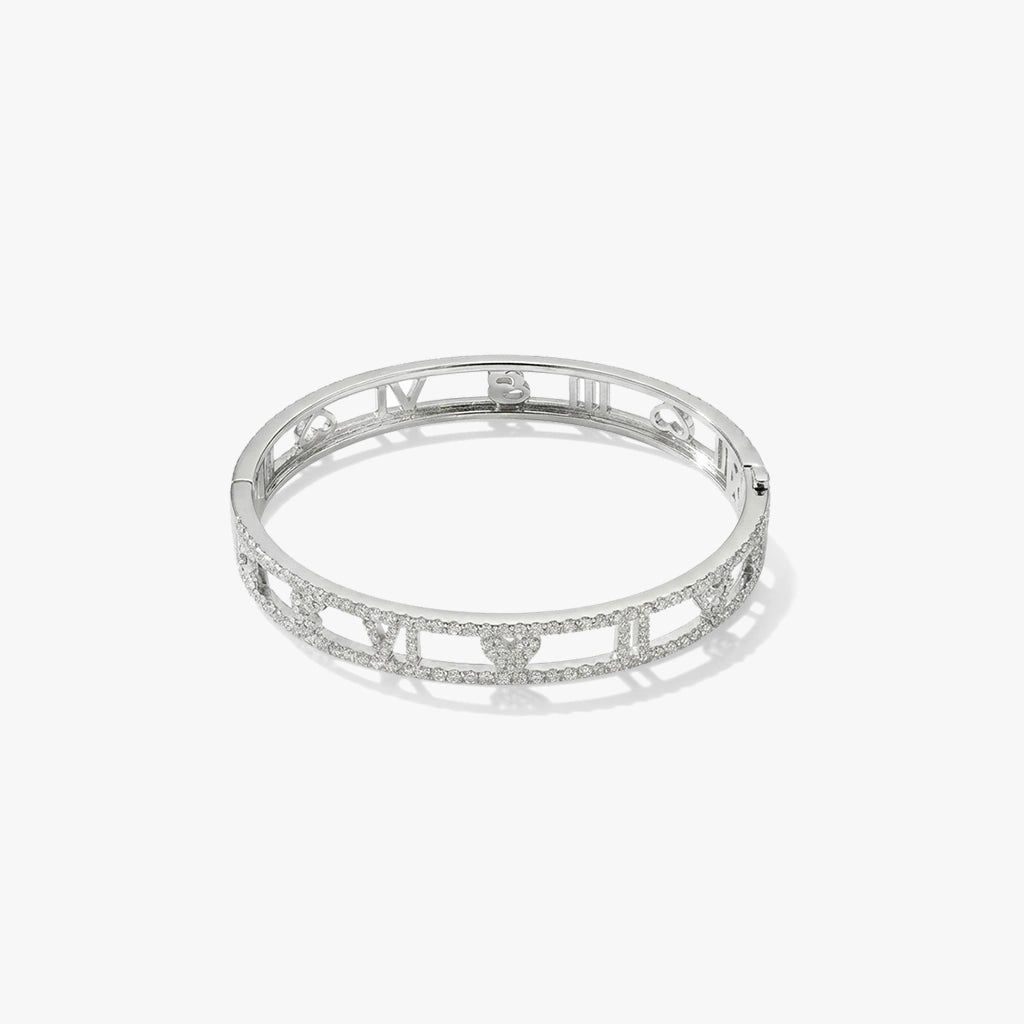 Bangle Bracelet - Roma Halo by Elysia , ultra-light pure titanium for all-day comfort, shower-safe and sweat-proof.