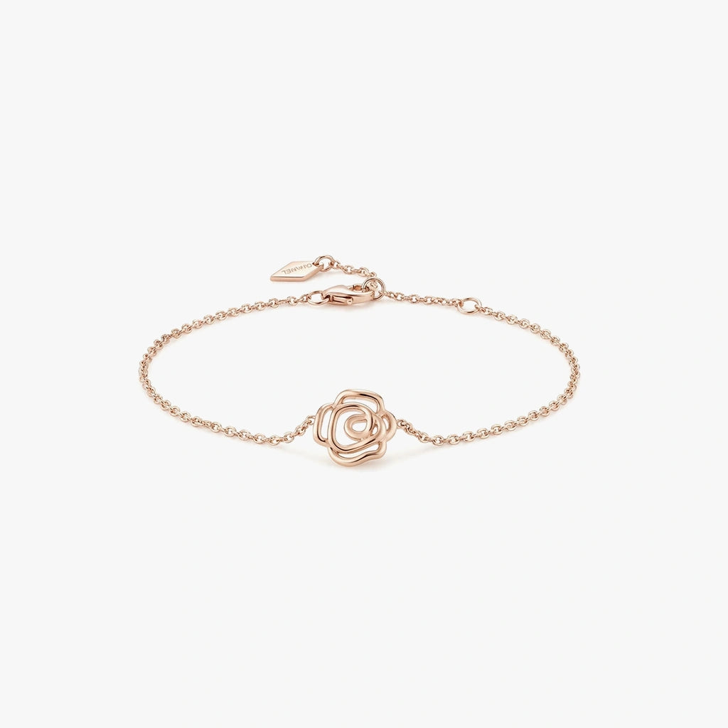 Chain Bracelet - Rose by Elysia , ultra-light pure titanium for all-day comfort, shower-safe and sweat-proof.