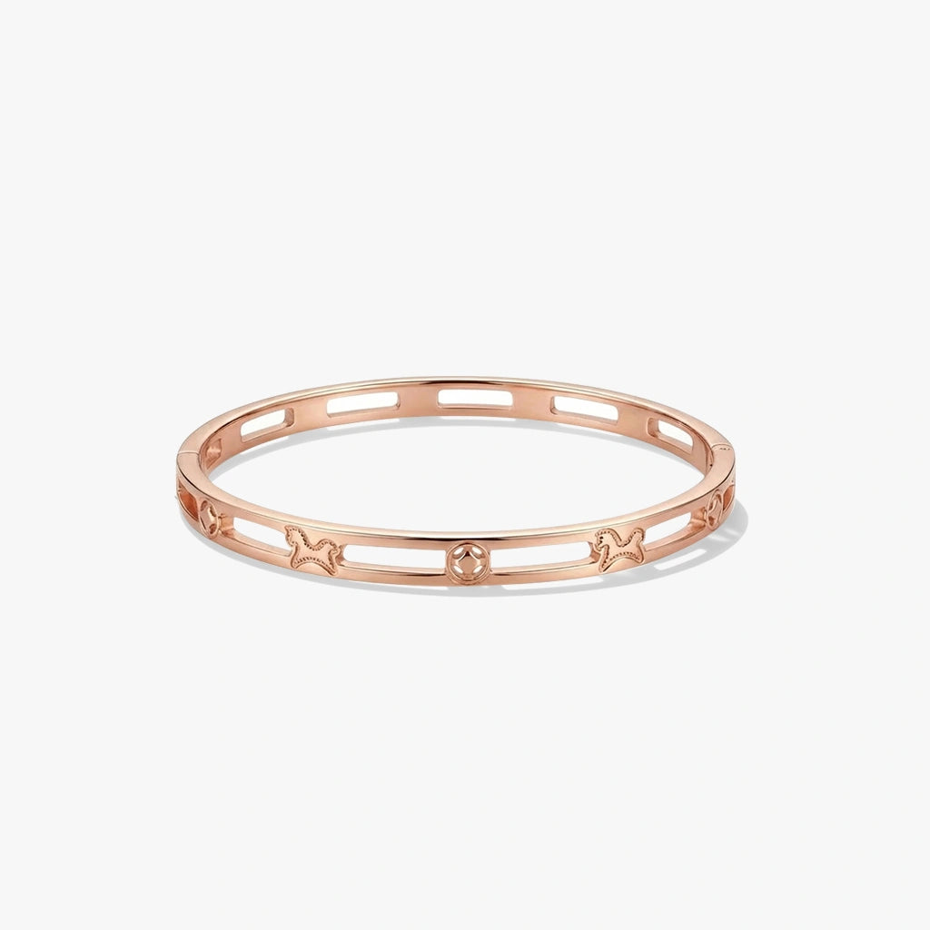 Bangle Bracelet - Rose Carousel by Elysia , ultra-light pure titanium for all-day comfort, shower-safe and sweat-proof.
