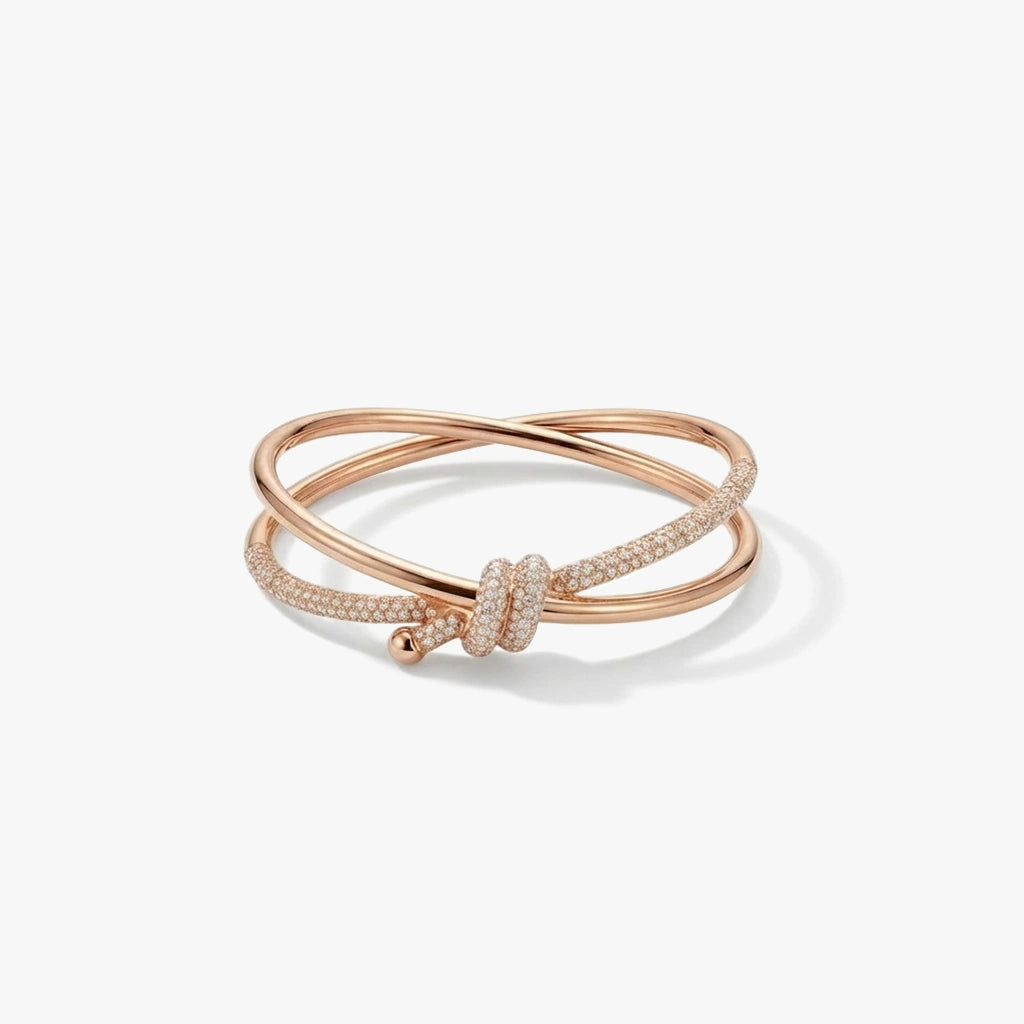 Bangle Bracelet - Rose Gleam by Elysia , ultra-light pure titanium for all-day comfort, shower-safe and sweat-proof.