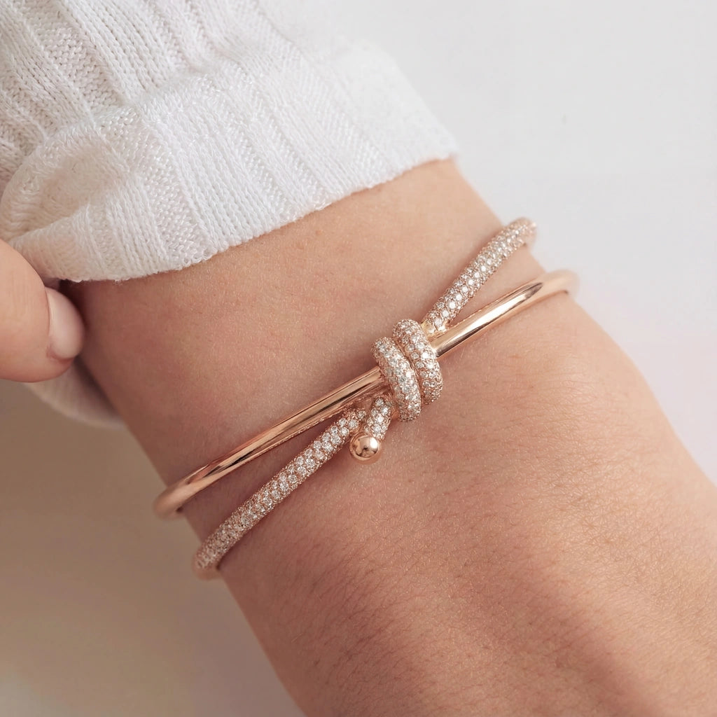 Bangle Bracelet - Rose Gleam