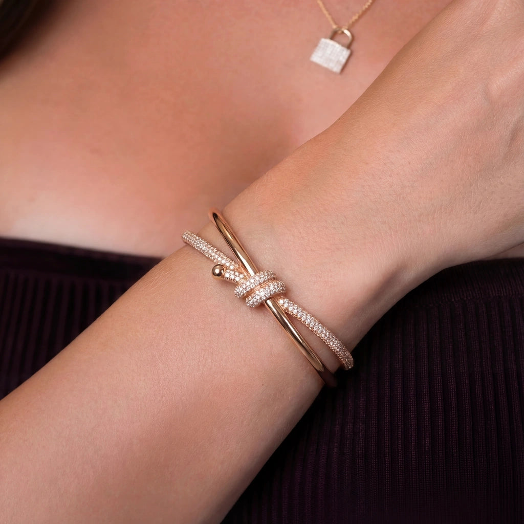 Bangle Bracelet - Rose Gleam