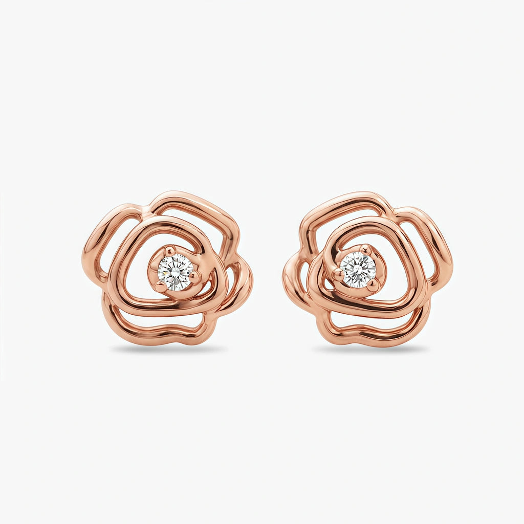 Stud Earrings - Rosewind by Elysia , ultra-light pure titanium for all-day comfort, shower-safe and sweat-proof.