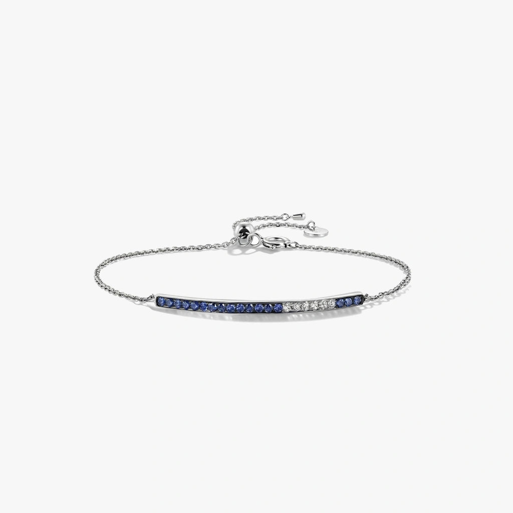 Chain Bracelet - Sapphire Dash by Elysia , ultra-light pure titanium for all-day comfort, shower-safe and sweat-proof.