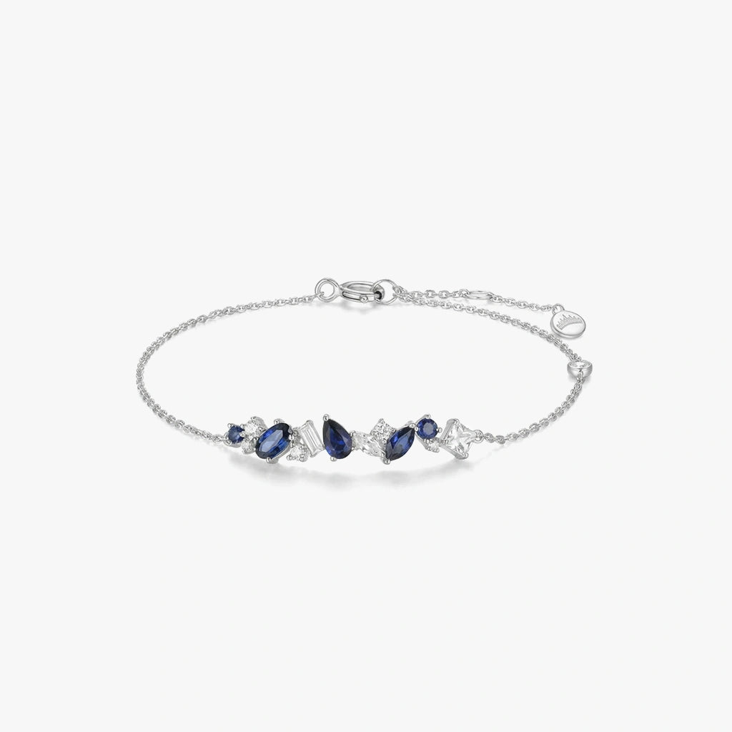 Chain Bracelet - Sapphire Galaxy by Elysia , ultra-light pure titanium for all-day comfort, shower-safe and sweat-proof.