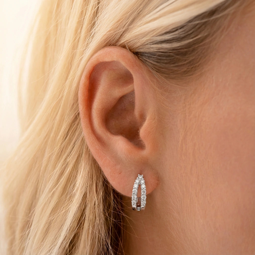 Hoop Earrings - Shimmer by Elysia , ultra-light pure titanium for all-day comfort, shower-safe and sweat-proof.