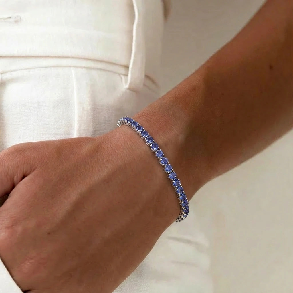 Tennis Bracelet - Skylume by Elysia , ultra-light pure titanium for all-day comfort, shower-safe and sweat-proof.