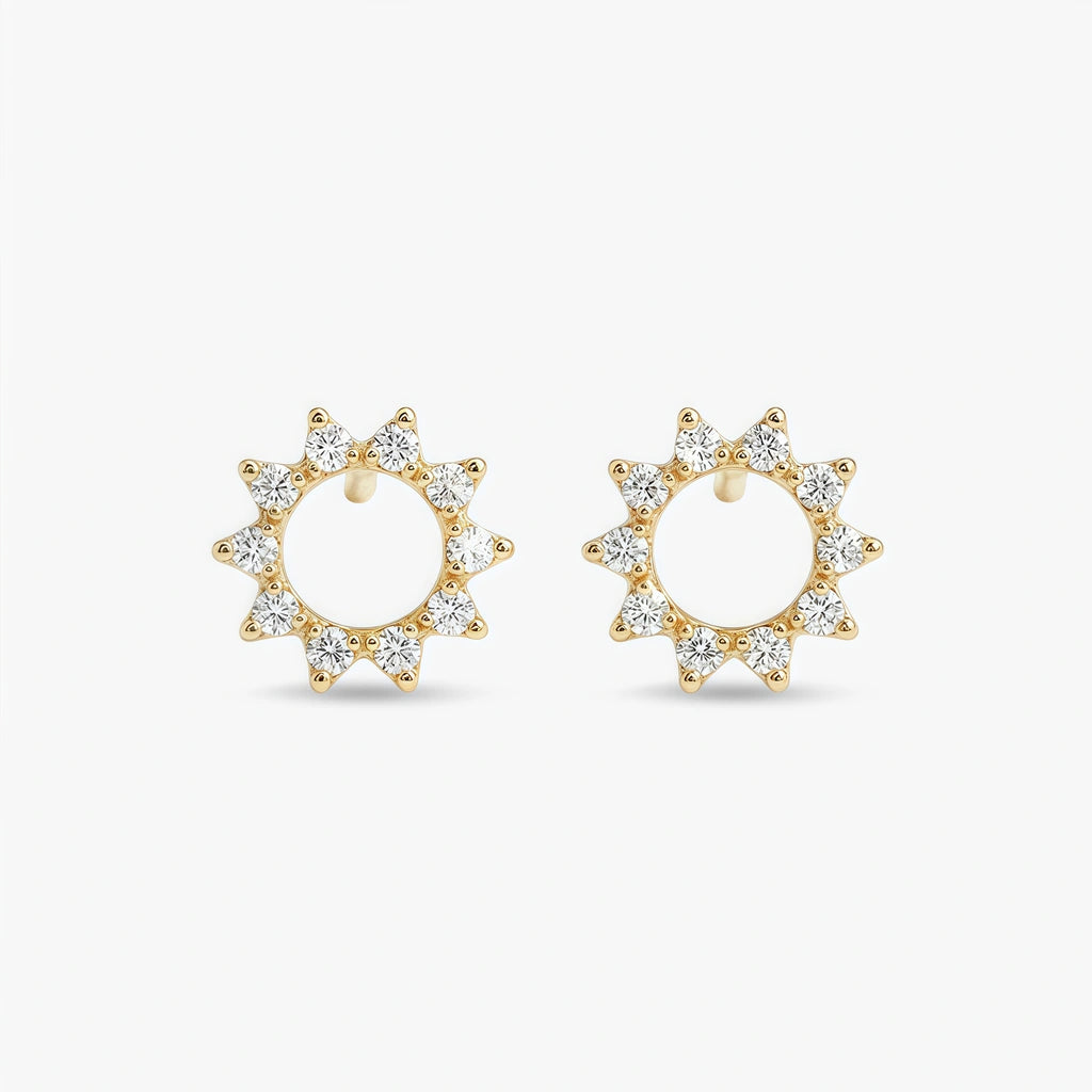 Stud Earrings - Solaca by Elysia , ultra-light pure titanium for all-day comfort, shower-safe and sweat-proof.