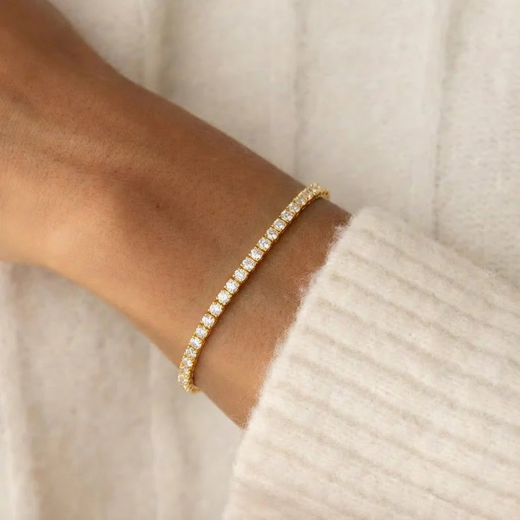 Tennis Bracelet - Solflare by Elysia , ultra-light pure titanium for all-day comfort, shower-safe and sweat-proof.