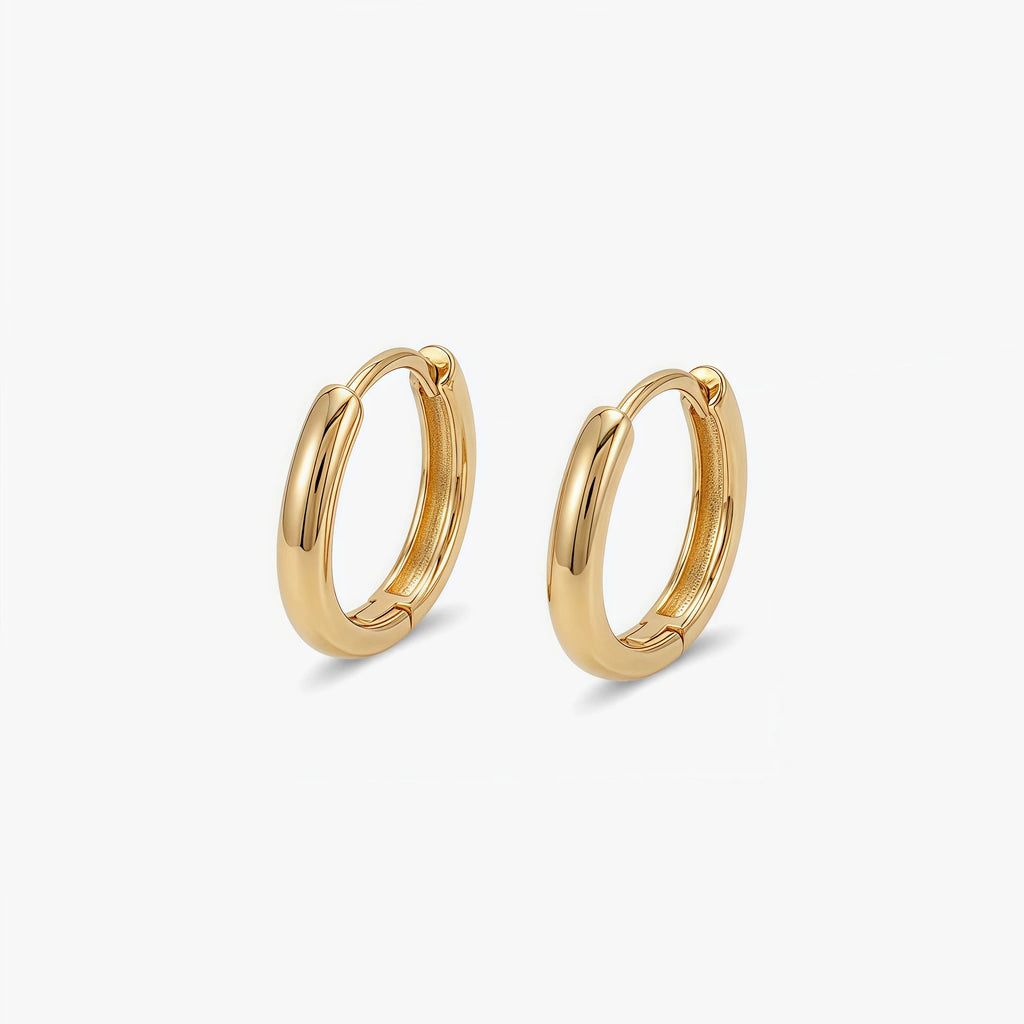 Hoop Earrings -Soline by Elysia , ultra-light pure titanium for all-day comfort, shower-safe and sweat-proof.