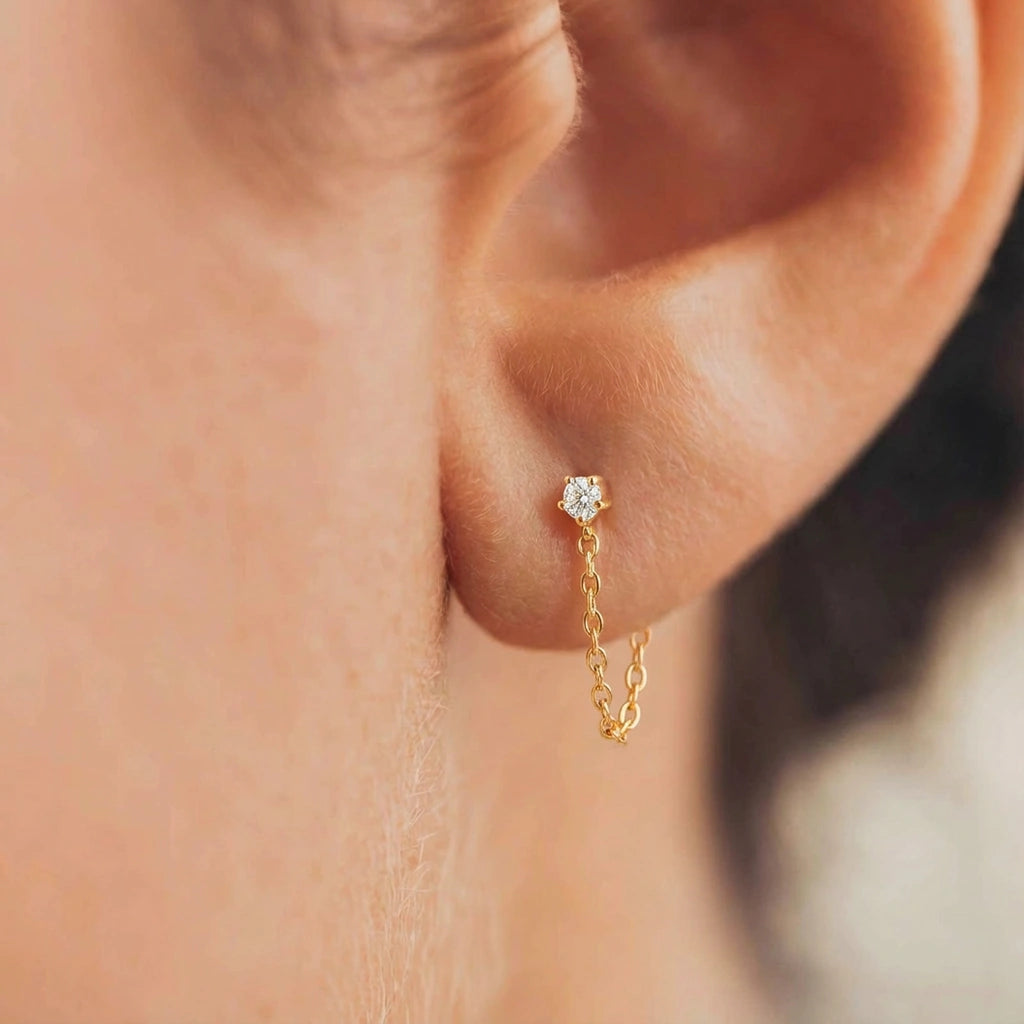 Hoop Earrings - Sunray by Elysia , ultra-light pure titanium for all-day comfort, shower-safe and sweat-proof.