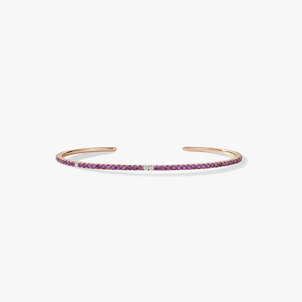 Bangle Bracelet - Violet by Elysia , ultra-light pure titanium for all-day comfort, shower-safe and sweat-proof.