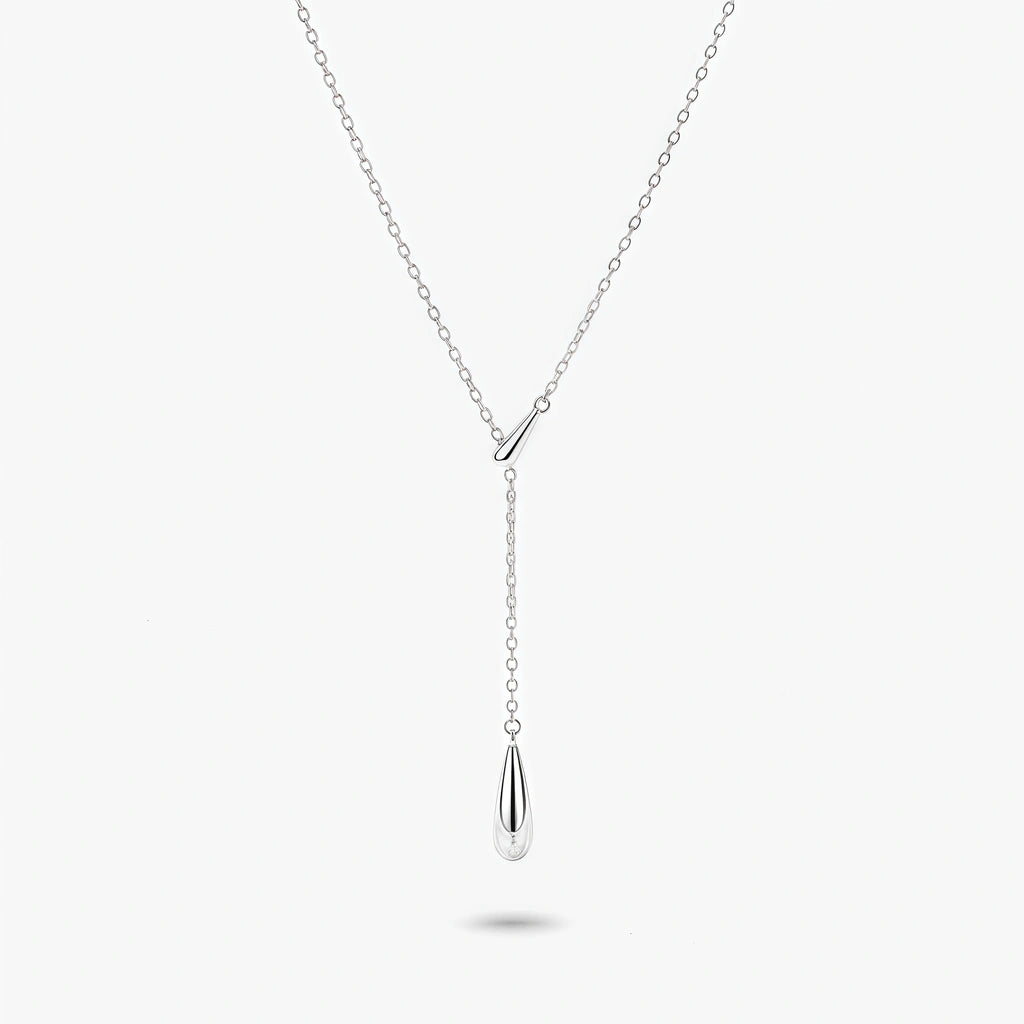 Lariat Necklace - Zoe by Elysia , ultra-light pure titanium for all-day comfort, shower-safe and sweat-proof.